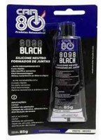 Cola Motor Silicone Alta Temperatura Preta Black Car 80 85g