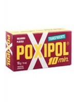 Poxipol adesivo epoxi 10min transp 16 gr vermelho