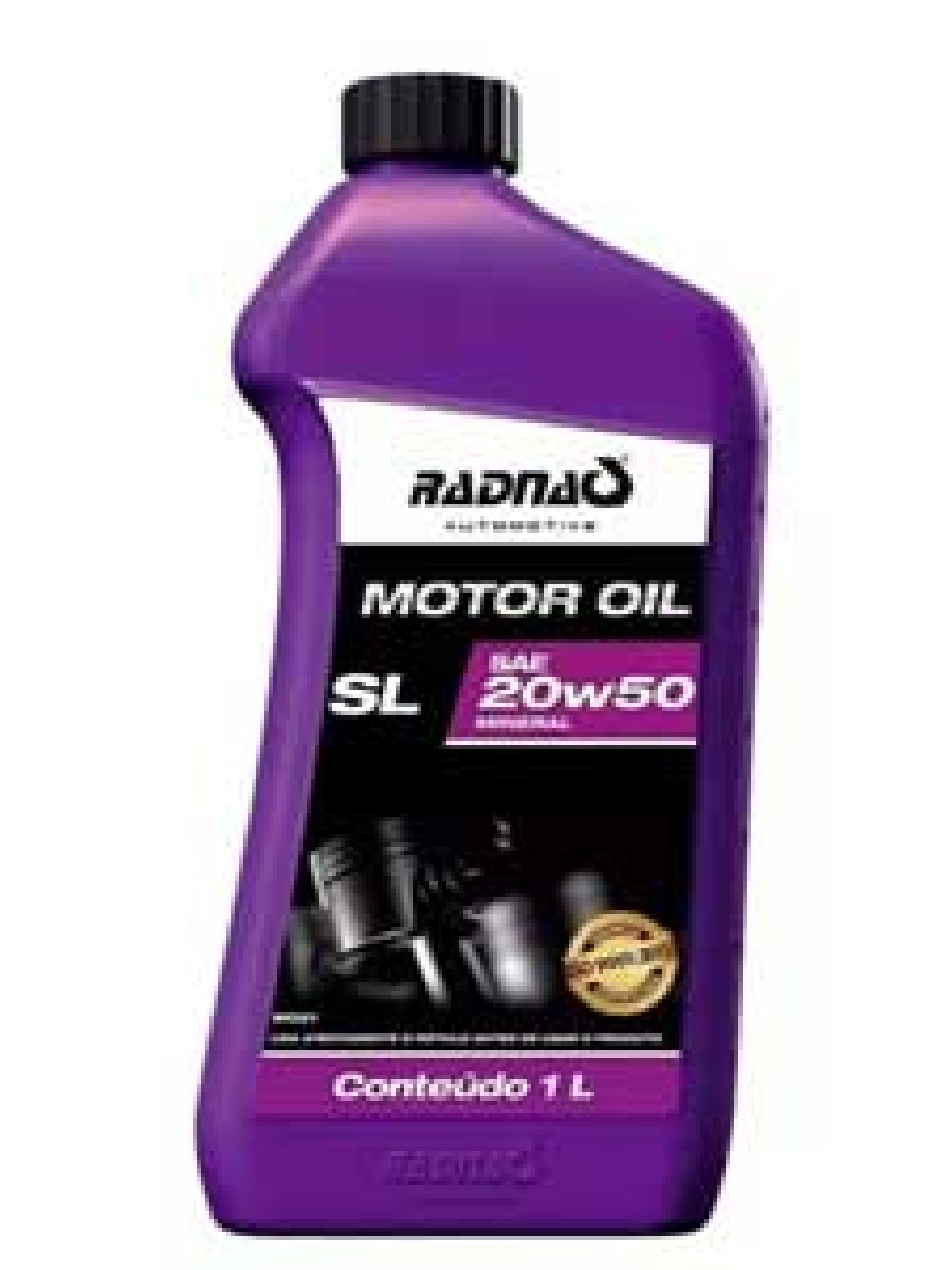 Óleo Sae 20w50 Radnaq Mineral Original 1 Litro Para Motores